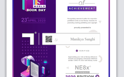 Manikya Receives a ‘Certificate of Achievement’ appreciating his role as an influencer through literary works during the COVID pandemic.