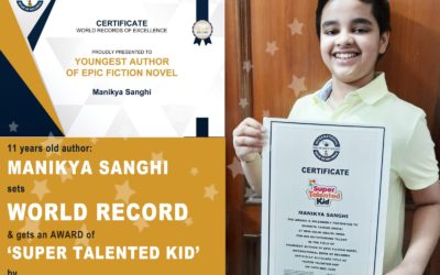 Manikya is now a ‘SUPER TALENTED KID- ONE IN A MILLION’ AWARD WINNER at ‘INTERNATIONAL BOOK OF RECORDS’