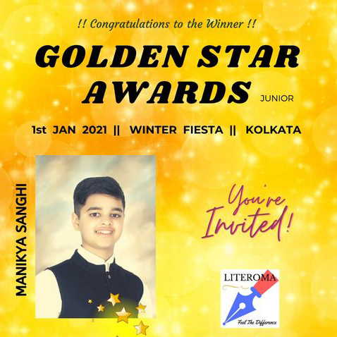 Manikya Wins Prestigious ‘Golden Star Award’ in Junior Category