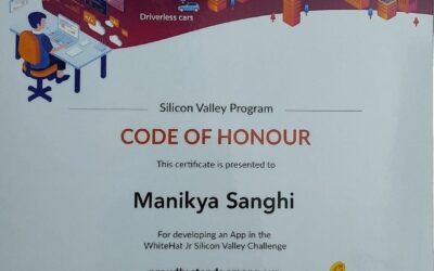 Code of Honour for being among top independent App developers in WHJ challange