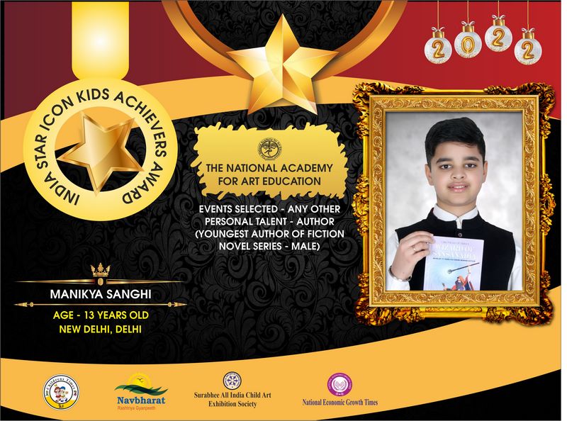 Manikya wins India Star Icon Kids Achievers Award