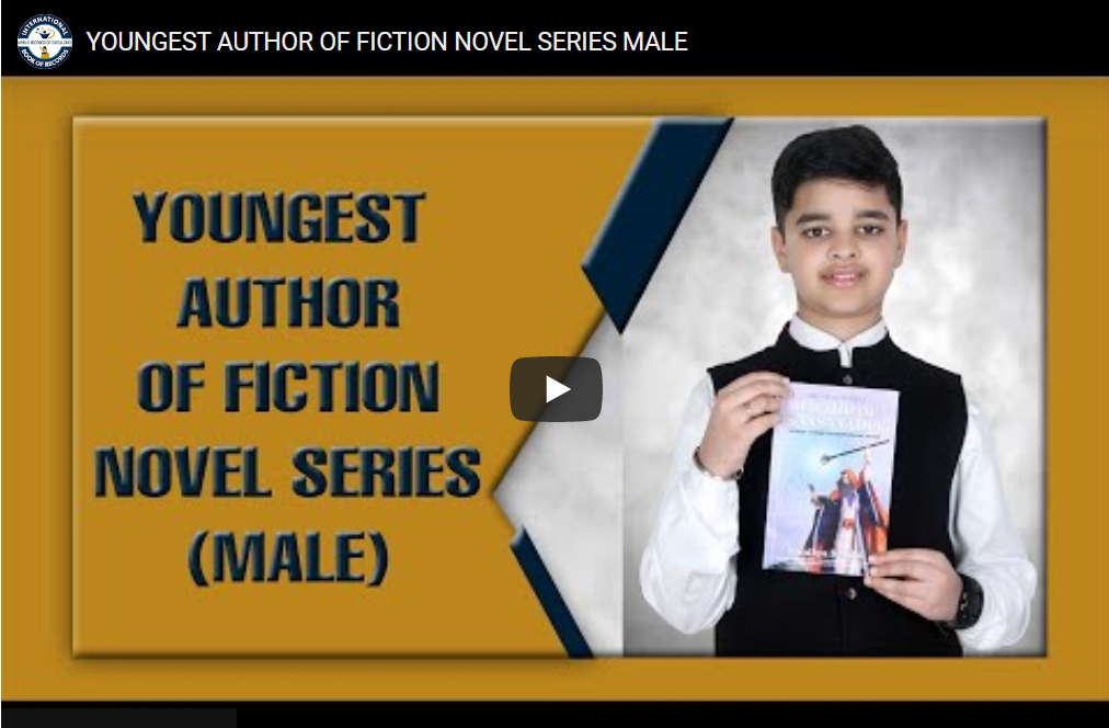 Youngest Author of Fiction Novel Series (Male) – World Record
