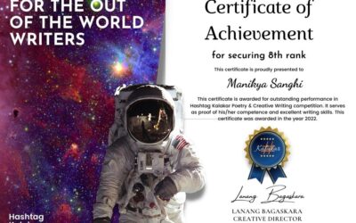 Manikya wins Rank 8 at All India Creative Writing Contest among 7600+ entries from all age-groups